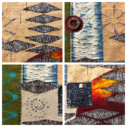 Collage of quilt pieces
