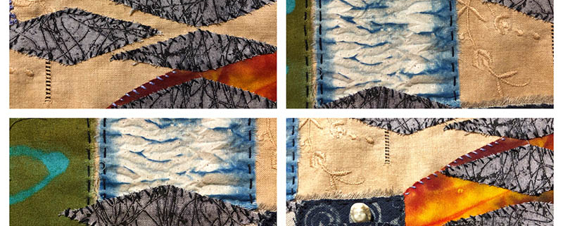 Collage of quilt pieces